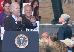Joe Biden Takes Swipe At Trump, Gets Heckled In Wisconsin